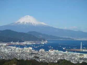 Aerial view of the Port of Shimizu, Japan