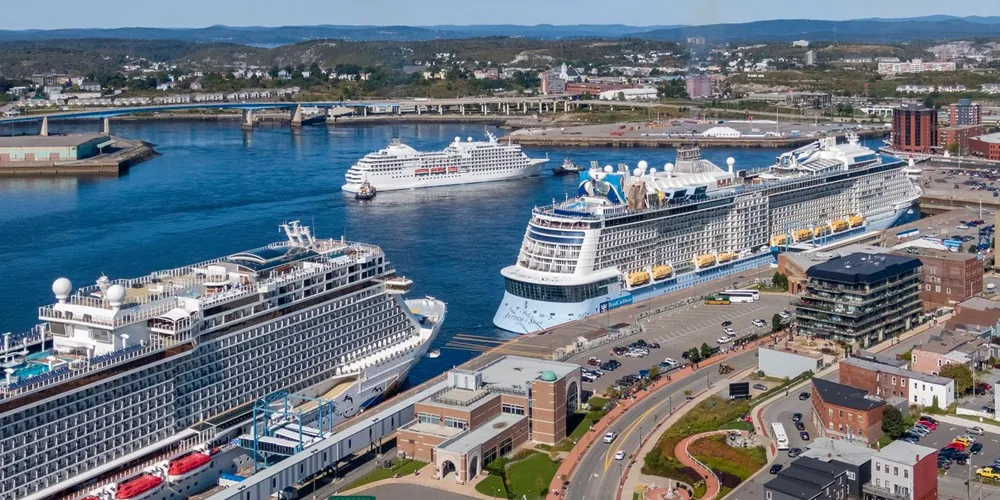 Aerial view of the Port of Saint John, New Brunswick, Canada