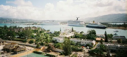 Aerial view of the Port of Montego Bay, Jamaica