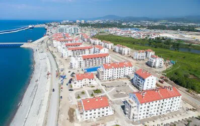 Aerial view of the Port of Adler (Sochi), Russia