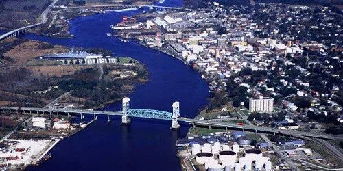 Aerial view of the Port of Wilmington, North Carolina