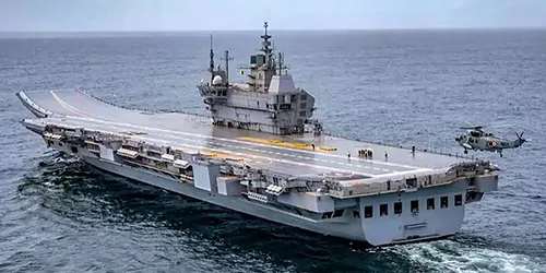 Live real-time military ship tracking of INS Vikrant from Indian Navy