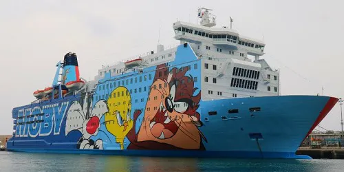 Live real-time cruise ferry tracking of Moby Dada from Moby Lines