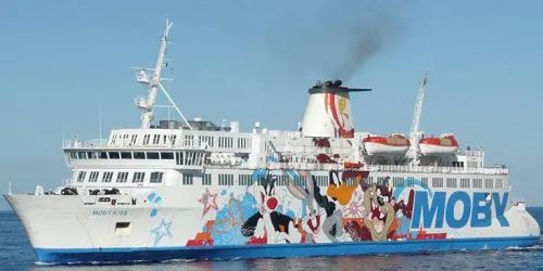 Live real-time cruise ferry tracking of Moby Kiss from Moby Lines