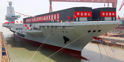 Live real-time military ship tracking of Fujian from People's Liberation Army (Chinese) Navy