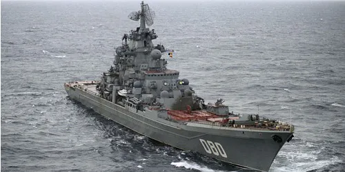 Live real-time tracking of military guided missile cruiser Admiral Nakhimov from the Russian Navy