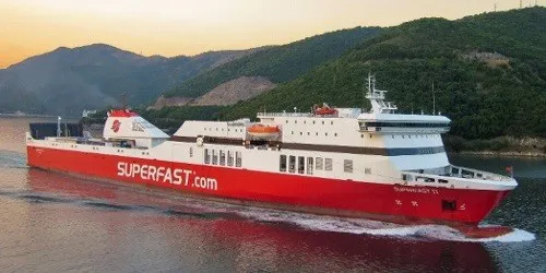 Live real-time cruise ferry tracking of Superfast II from Superfast Ferries