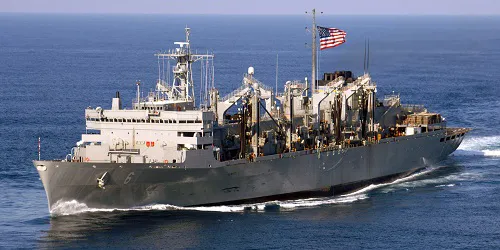 Live real-time tracking of military fast combat support USNS Supply from the United States Navy Military Sealift Command