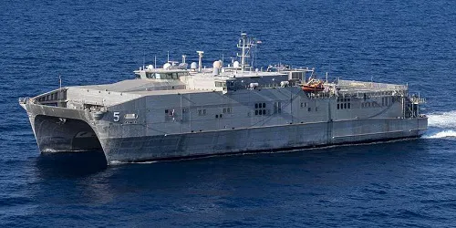 Live real-time tracking of military expeditionary fast transport USNS Trenton from the United States Navy Military Sealift Command