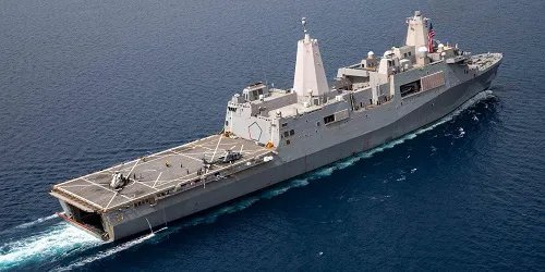 Live real-time military ship tracking of USS Arlington from United States Navy