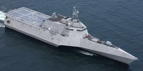 Live real-time military ship tracking of USS Charleston from United States Navy