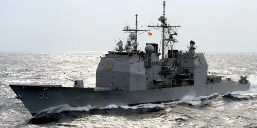 Live real-time tracking of military guided missile cruiser USS Leyte Gulf from the United States Navy