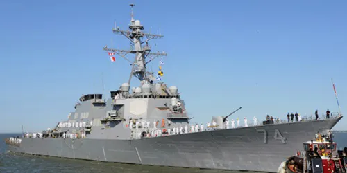 Live real-time military ship tracking of USS McFaul from United States Navy