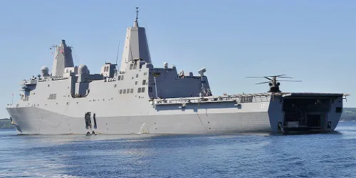 Live real-time military ship tracking of USS San Antonio from United States Navy