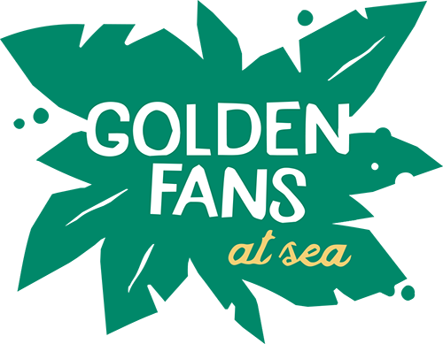 Golden Fans At Sea 2023 Themed Cruise Logo