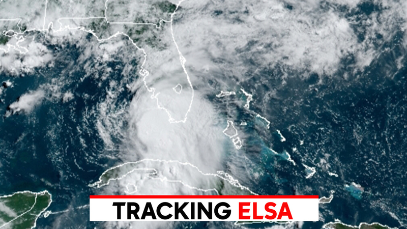 Category 1 Hurricane Elsa (2021) - Storm Data & Projected Landfall Location Map